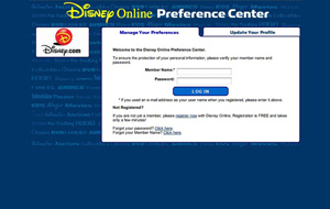 Disney Online Preference Center